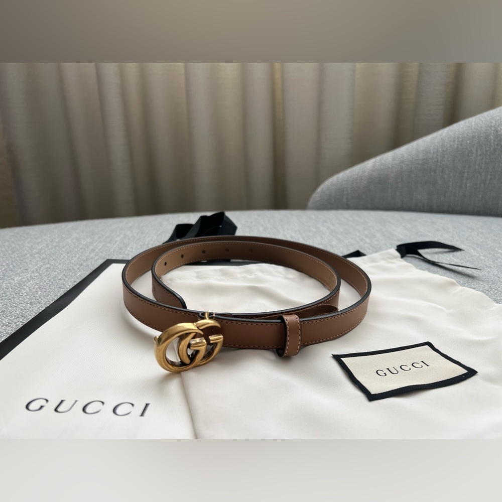 GUCCI MARMONT THIN GG BELT!